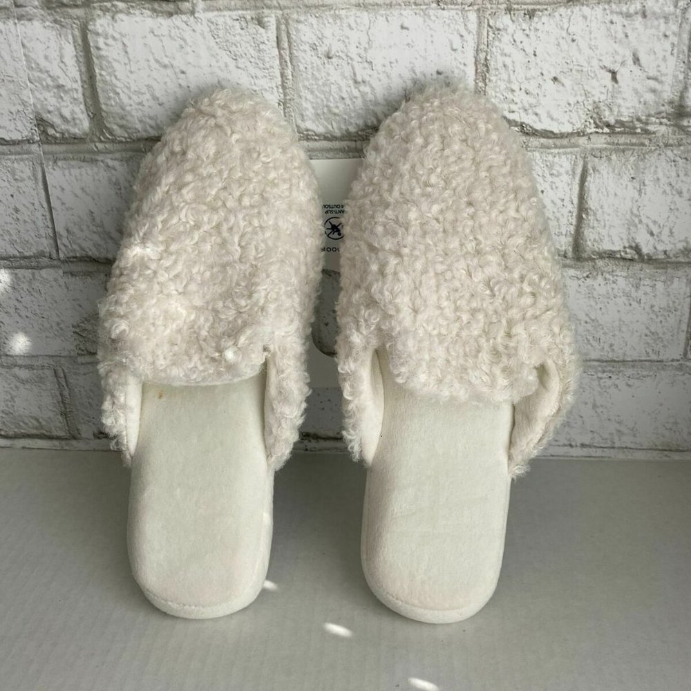 Charter Club Memory Foam Sherpa Slippers Size XL